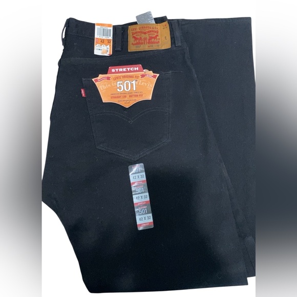 Levi's Men's 501 Black Jeans - Picture 1 of 6